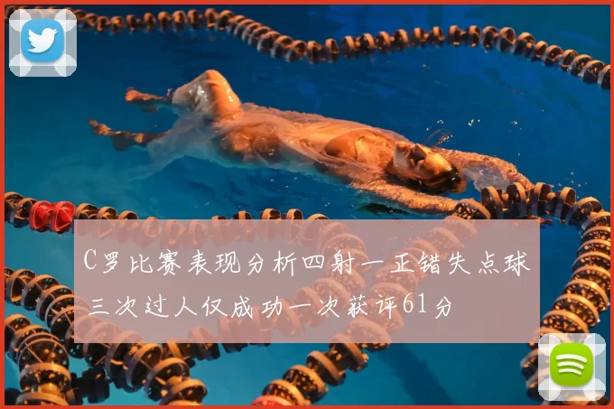 C罗比赛表现分析四射一正错失点球三次过人仅成功一次获评61分