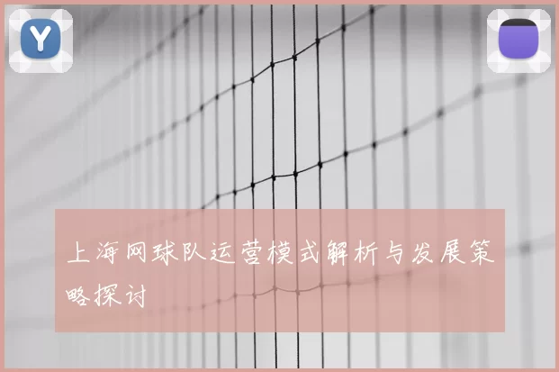 上海网球队运营模式解析与发展策略探讨