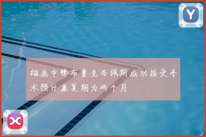雄鹿中锋布鲁克洛佩斯成功接受手术预计康复期为两个月